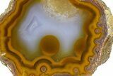 Polished Orange/Blue Banded Agate - Kerrouchen, Morocco #372673-1